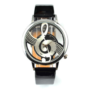Fashionable Music Symbol Patterned Watch